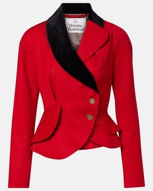 Vivienne Westwood Stormy Asymmetric Virgin Wool Jacket - Red