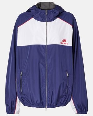 Miu Miu X New Balance Poplin Track Jacket - Blue