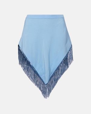Rabanne Chainmail Crepe Miniskirt - Blue