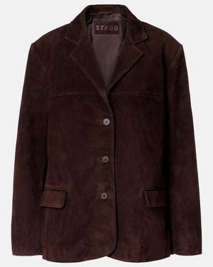 STAUD Corrine Suede Jacket - Brown