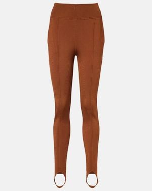 Chloé High-Rise Stirrup Leggings - Brown