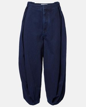 Loewe Draped Wide-Leg Jeans - Blue
