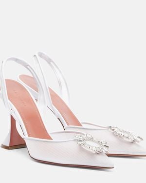 AMINA MUADDI Begum 95 Mesh Slingback Court Shoes - White