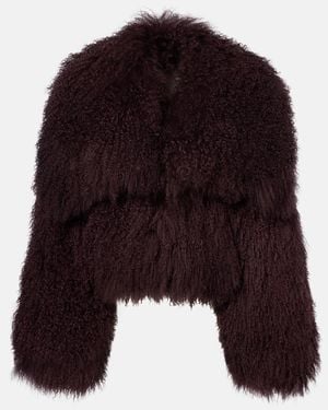 The Attico Shearling Jacket - Purple
