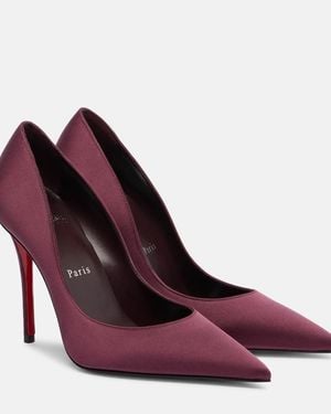 Christian Louboutin Miss Z 100 Crepe Satin Court Shoes - Purple
