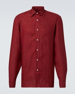 Rubinacci Linen Shirt - Red