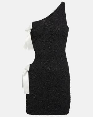 Giambattista Valli One-Shoulder Bow-Detail Dress - Black