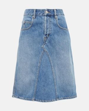 Isabel Marant Fiali Denim Midi Skirt - Blue