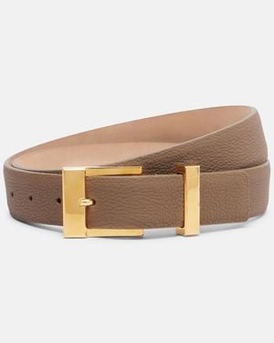 KHAITE Manhattan Leather Belt - Brown