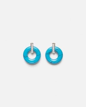 Mateo 14Kt Earrings With And Diamonds - Blue