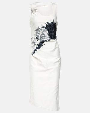 JACQUES WEI Bridal Printed Midi Dress - White