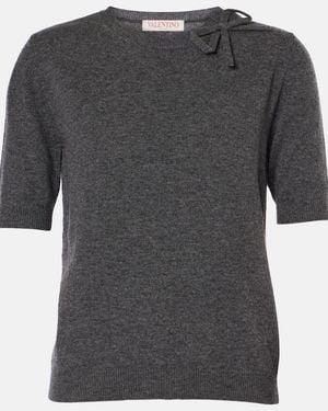 Valentino Virgin Wool T-Shirt - Grey