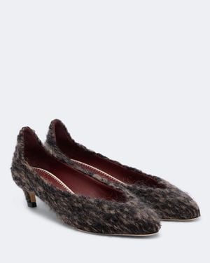 Magda Butrym Pumps Teddy Aus Leder - Braun