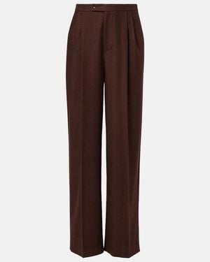Vince Mid-Rise Straight Trousers - Brown