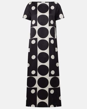 Dries Van Noten Polka-Dot Maxi Dress - Black