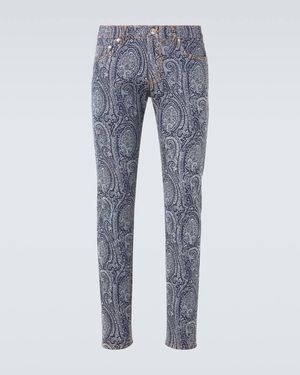 Etro Jeans Mit Allover-Paisleymuster, Herren, Größe - Blau
