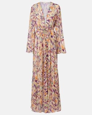 Alexandra Miro Chloe Printed Georgette Kaftan - Multicolour