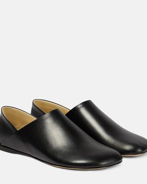 Loewe Leather Toy Loafers - Black
