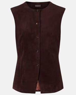 Stouls Suede Casino Vest - Brown