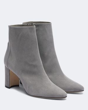 Manolo Blahnik Ankle Boots Rosie Aus Veloursleder - Grau