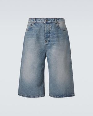 Ami Paris Bermuda-Shorts Aus Denim - Blau