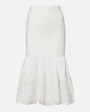 Jonathan Simkhai Broderie Anglaise Midi Skirt - White