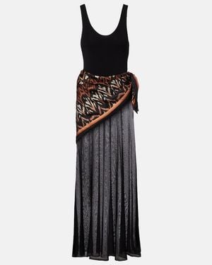 Zimmermann Aster Scarf-Detail Maxi Dress - Black