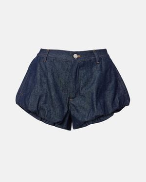 FRAME The Shell Denim Shorts - Blue