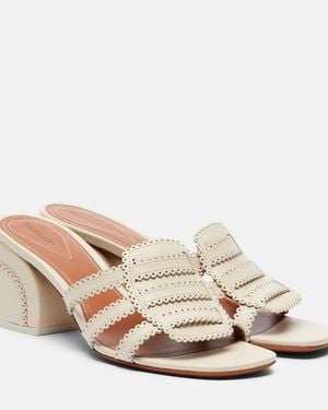 Zimmermann Goldie 65 Leather Mules - Natural
