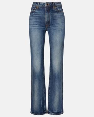 KHAITE Danielle High-Rise Straight Jeans - Blue