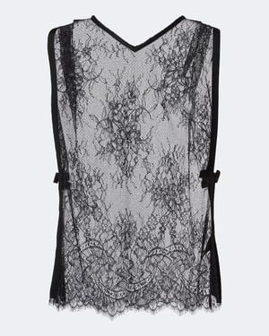 SIR. Ingrid Sheer Lace Top - Gray