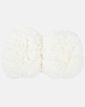 Alaïa Bubble Wool-Blend Cuffs - White