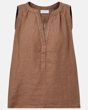 Velvet Tacy Linen Top - Brown