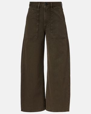 Citizens of Humanity Ayla Cargo High-Rise Wide-Leg Jeans - Brown