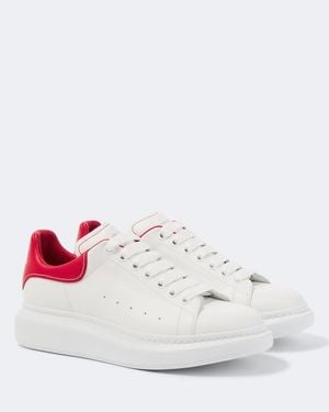 McQueen Oversized Leather Sneakers - White