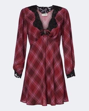 RIXO London Minikleid Carolina Mit Spitze - Rot