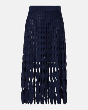 Jonathan Simkhai Wilma Open-Knit Midi Skirt - Blue