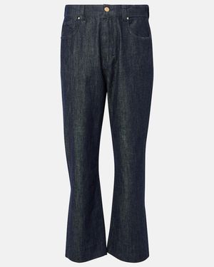 Max Mara Terra High-Rise Straight Jeans - Blue