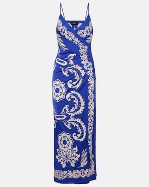 Etro Paisley Printed Maxi Dress - Blue