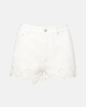 Rabanne Macrame Cotton Shorts - White