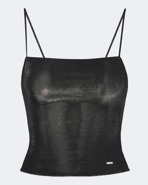Gucci Embellished Crop Top - Black