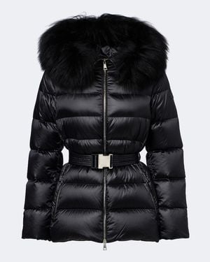 Moncler Cupidones Shearling-Trimmed Down Jacket - Black