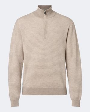 Frescobol Carioca Heitor Wool Half-Zip Sweater - Natural