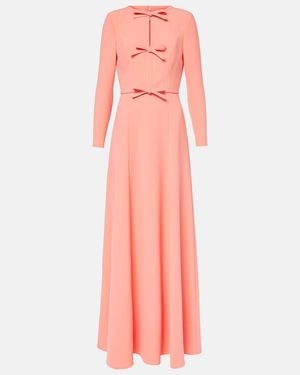 Carolina Herrera Bow-Detail Crepe Gown - Pink