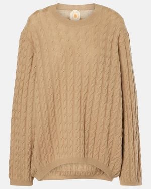 Jardin Des Orangers Cable-Knit Wool And Cashmere Jumper - Natural