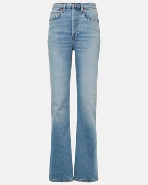 RE/DONE High-Rise Bootcut Jeans 70S - Blau