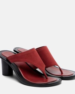 A.Emery Hardie Suede Thong Sandals - Red