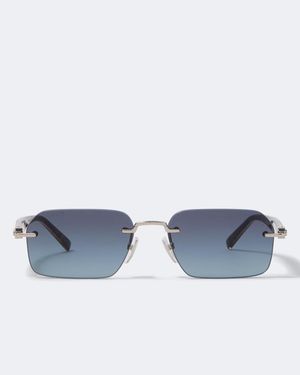 Gucci Eckige Sonnenbrille - Blau