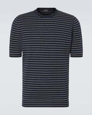 Kiton T-Shirt Aus Baumwolle - Blau