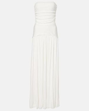 STAUD Mariana Jersey Corset Dress - White